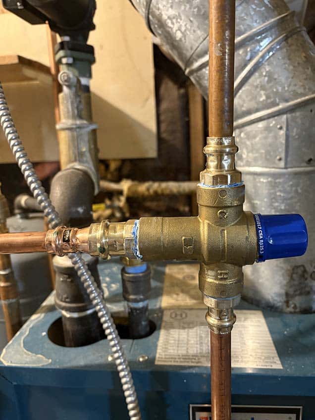 Boiler Gas Pipe Connection