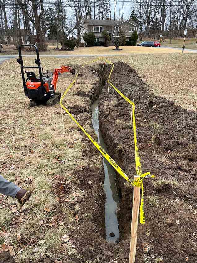 Excavation for Sewer Line Installation