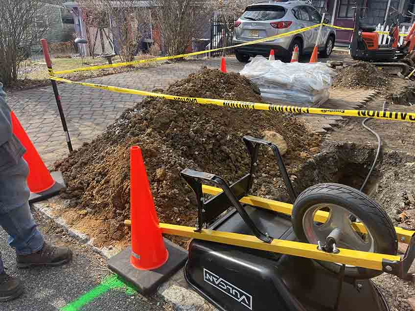 Excavation Process for Sewer Line Installation