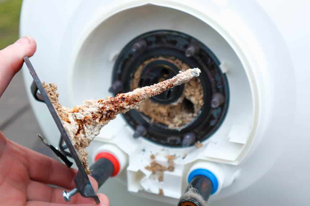old, worn-out boiler