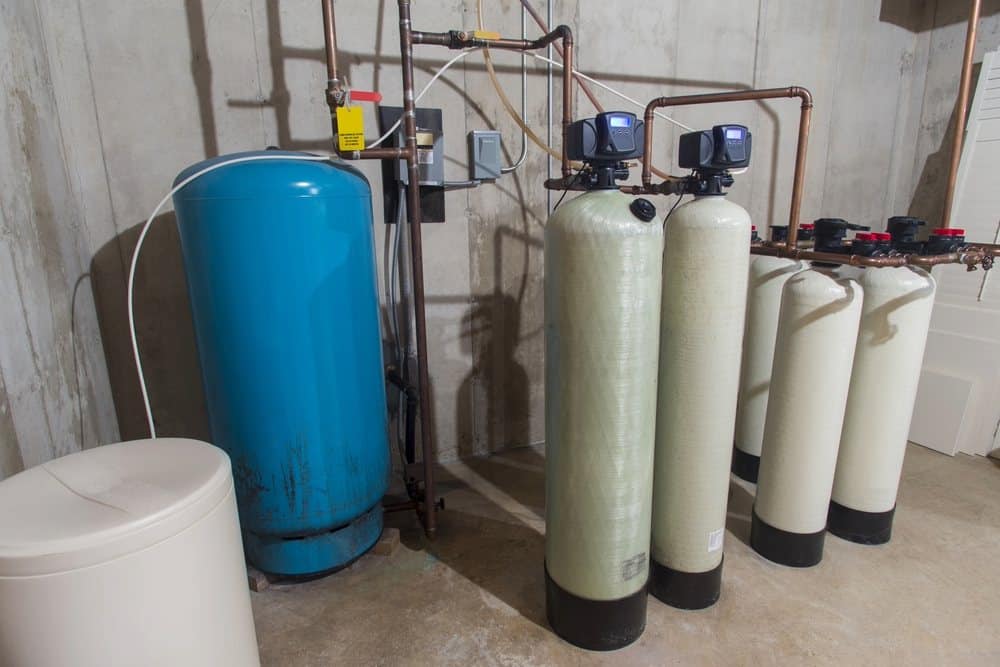 water softening system combined with a filtration system